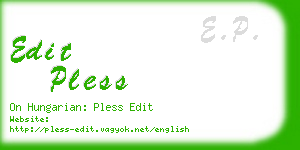 edit pless business card